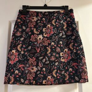 LOFT Floral Paisley Skirt